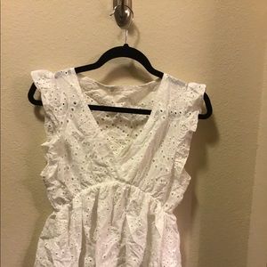 White lace peplum shirt